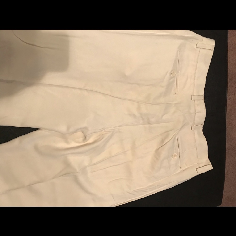 Bachrach White silk slacks